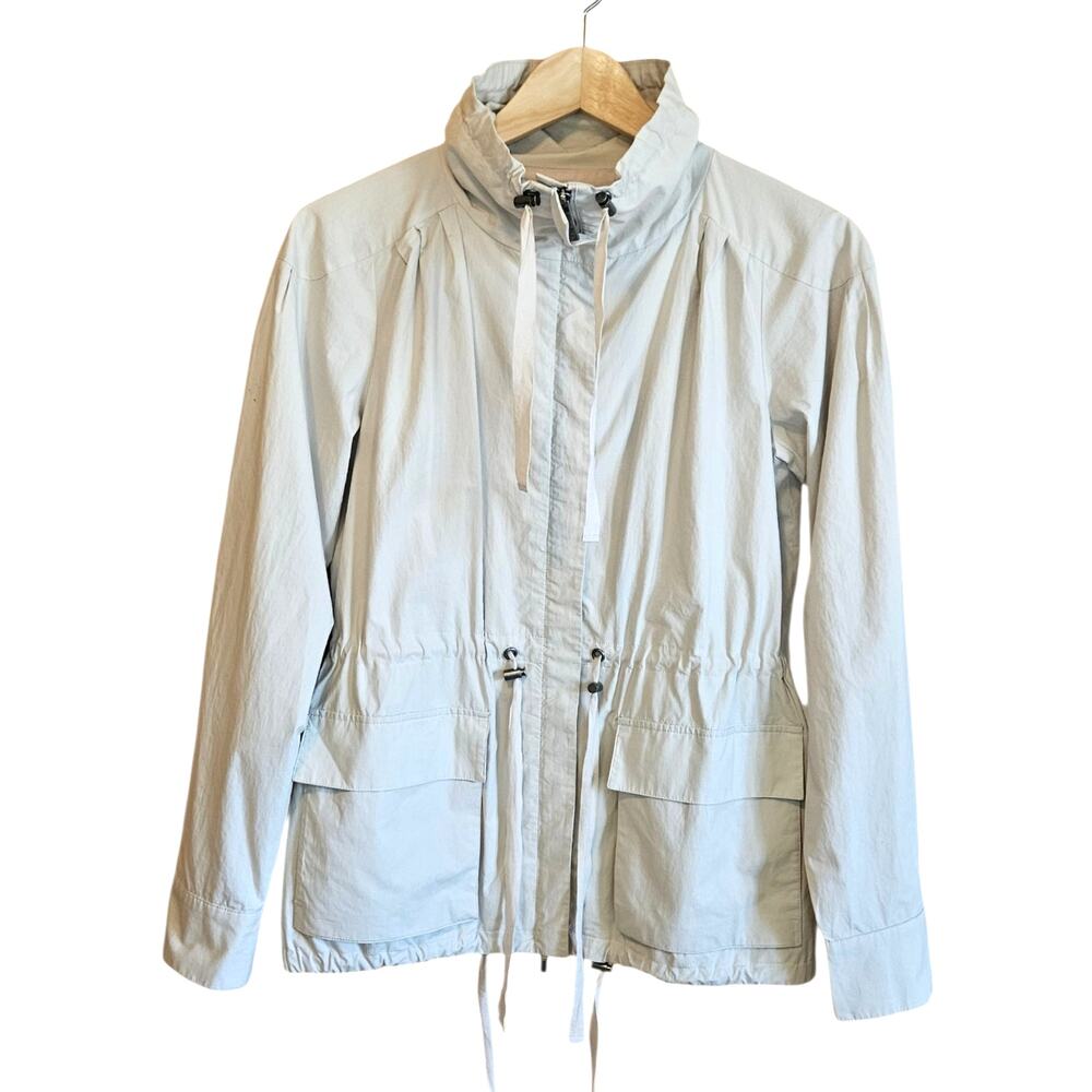 Theory Women's P Petite Sand Tan Cotton Lightweight Utility Jacket